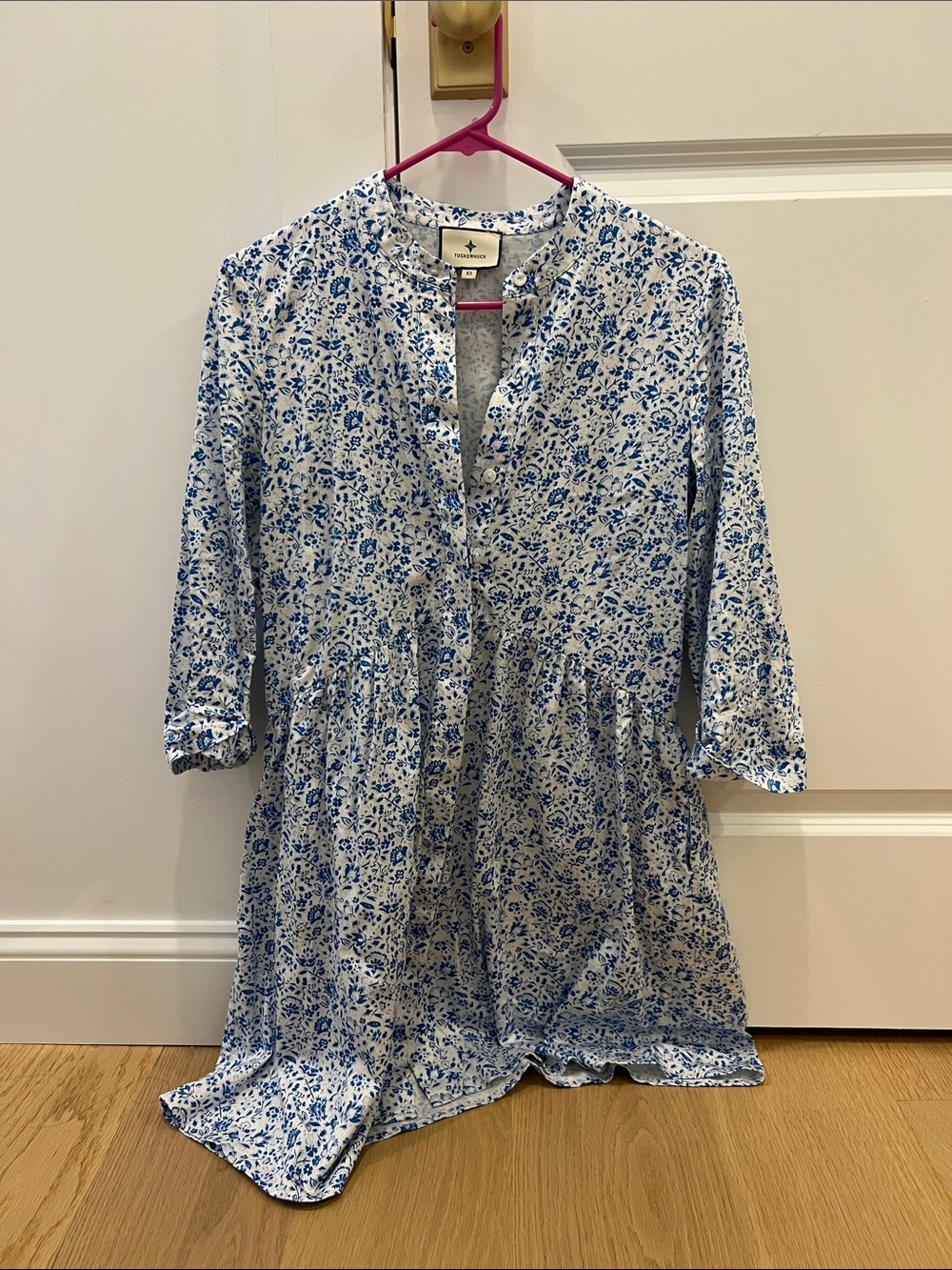 Tuckernuck Blue and White Floral Dress